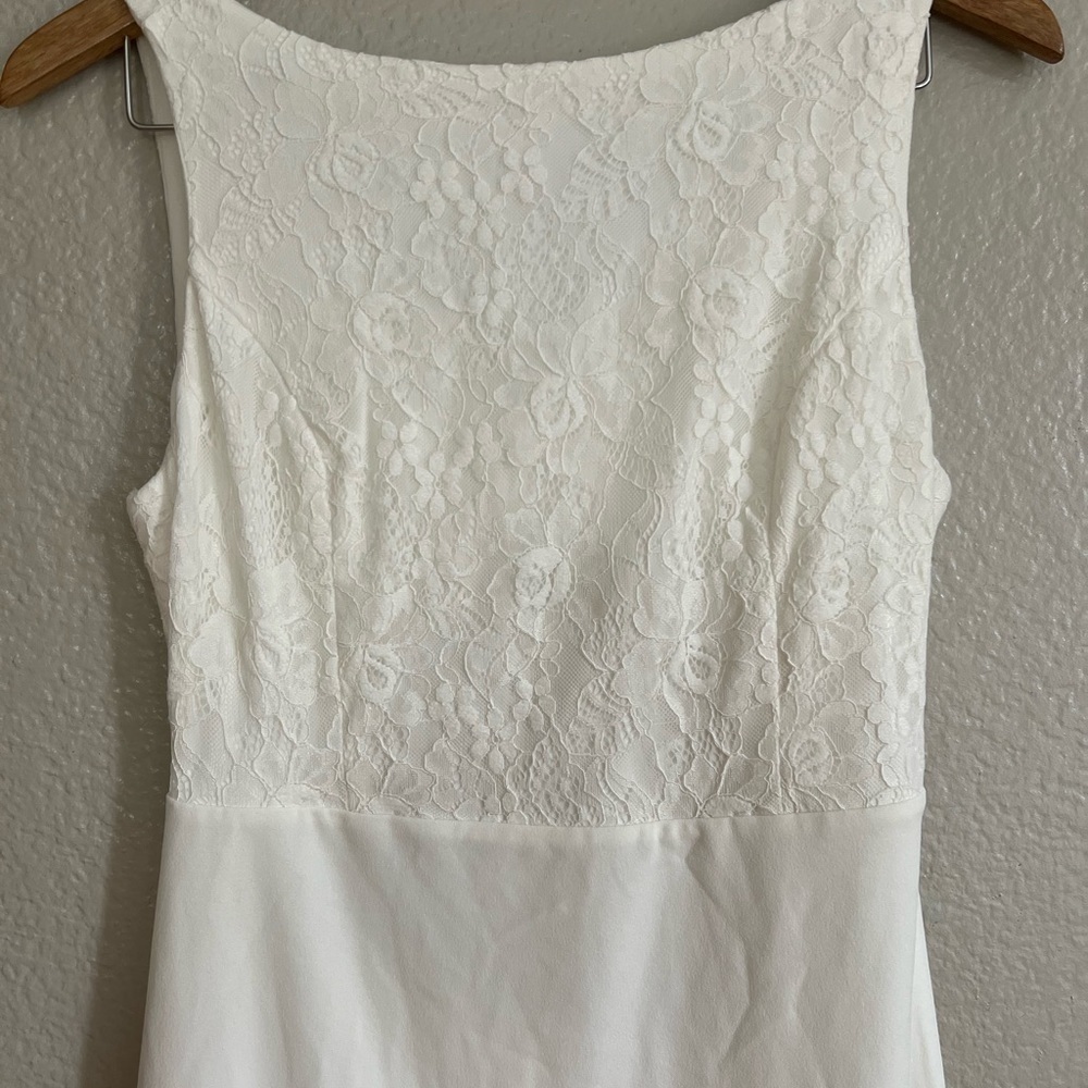 Radiant Forever White Lace Boat Neck Maxi Dress - Picture 6 of 8